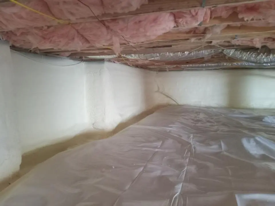 Crawl space encapsulation with closed-cell spray foam for Spray Foam Roofing in Hurricane
